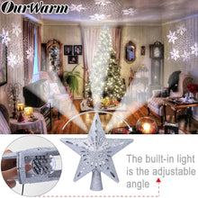 Charger l'image dans la galerie, Star Christmas Tree LED Snowflake Projector Ornament