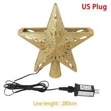 Charger l'image dans la galerie, Star Christmas Tree LED Snowflake Projector Ornament