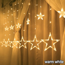 Charger l'image dans la galerie, Christmas Fairy Lights Led String Star Curtain