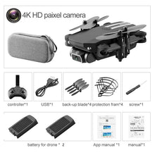 Charger l'image dans la galerie, XKJ 2020 New Mini Drone 4K 1080P HD Camera WiFi Fpv Air Pressure Altitude Hold Black And Gray Foldable Quadcopter RC Dron Toy