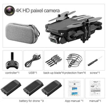 Charger l'image dans la galerie, XKJ 2020 New Mini Drone 4K 1080P HD Camera WiFi Fpv Air Pressure Altitude Hold Black And Gray Foldable Quadcopter RC Dron Toy