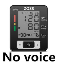 Charger l'image dans la galerie, ZOSS English or Russian Voice Cuff Wrist Sphygmomanometer Blood Presure Meter Monitor Heart Rate Pulse