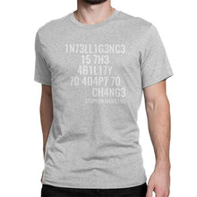 Charger l'image dans la galerie, Intelligence Is The Ability To Adapt To Change Men'sT-Shirt Scientist Stephen Hawking