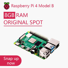 Charger l'image dans la galerie, Official Original Raspberry Pi 4 Model B Development Board Kit RAM 2G 4G 8G 4 Core CPU 1.5Ghz 3 Speeder Than Pi 3B+