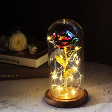 Charger l'image dans la galerie, Artificial Eternal Rose LED Light Beauty The Beast In Glass Cover Christmas