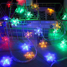 Charger l'image dans la galerie, 1/3M Christmas String Fairy Lights Snowflake Led