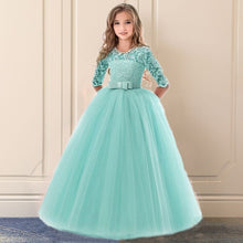 Charger l'image dans la galerie, Red Girl Lace Embroidery Christmas Birthday Party Dress Flower Wedding Gown Formal Kids Dresses For Girls Teen Clothes 6 14 Yrs