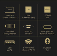 Charger l'image dans la galerie, New GPD Pocket 2  7 Inch Slim Mini PC Netbook Touch Screen CPU Intel Celeron 3965Y Windows 10
