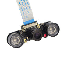 Charger l'image dans la galerie, 5MP Camera Focal Adjustable Night Vision Camera + IR Sensor Light + Holder for Raspberry Pi 4 Model B/3B+/3B/Zero
