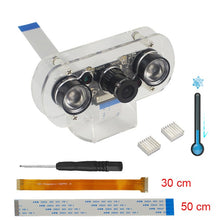 Charger l'image dans la galerie, 5MP Camera Focal Adjustable Night Vision Camera + IR Sensor Light + Holder for Raspberry Pi 4 Model B/3B+/3B/Zero
