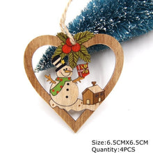 Charger l'image dans la galerie, 4PCS Star Printed Wooden Pendants Ornaments Xmas Tree Ornament DIY Wood Crafts Kids Gift for Home Christmas Party Decorations
