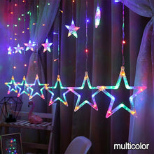Charger l'image dans la galerie, Christmas Fairy Lights Led String Star Curtain
