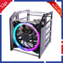 Charger l'image dans la galerie, 52Pi Rack Tower 4 Layer Cooling Fan LED RGB Raspberry Pi 4 B / 3 B + / 3 B / Jetson Nano
