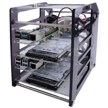 Charger l'image dans la galerie, 52Pi Rack Tower 4 Layer Cooling Fan LED RGB Raspberry Pi 4 B / 3 B + / 3 B / Jetson Nano
