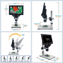 Charger l'image dans la galerie, MUSTOOL G1200 Electronic Digital Microscope 12MP 7 Inch Large Screen LCD Display 1-1200X Continuous Amplification Magnifier Tool
