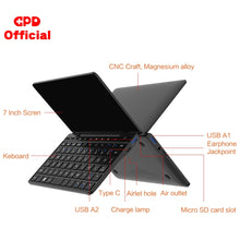 Charger l'image dans la galerie, New GPD Pocket 2  7 Inch Slim Mini PC Netbook Touch Screen CPU Intel Celeron 3965Y Windows 10
