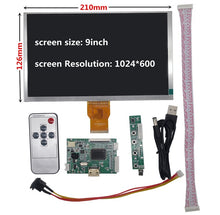 Charger l'image dans la galerie, 9 inch 1024*600 Screen Display LCD TFT Monitor with Remote Driver Control Board HDMI for Lattepanda,Raspberry Pi Banana Pi
