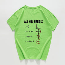 Charger l'image dans la galerie, All You Need Is Love funny Casual TShirt Men Short Sleeve summer men t-shirt Math Creative 100%cotton men clothes men tops tee
