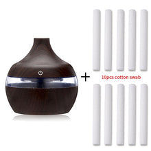 Charger l'image dans la galerie, saengQ Electric Humidifier Essential Aroma Oil Diffuser Ultrasonic Wood Grain Air Humidifier USB Mini Mist Maker LED Light For

