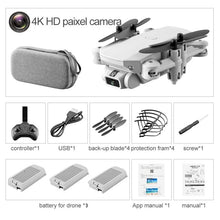 Charger l'image dans la galerie, XKJ 2020 New Mini Drone 4K 1080P HD Camera WiFi Fpv Air Pressure Altitude Hold Black And Gray Foldable Quadcopter RC Dron Toy
