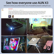 Charger l'image dans la galerie, AUN MINI Projector X3, Portable 1080P, 3D Beamer, HDMI, LED Laser . Android/IOS
