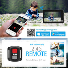 Charger l'image dans la galerie, EKEN H9R H9 Action Camera Ultra HD 4K 30fps WiFi 2.0-inch 170D Underwater Waterproof
