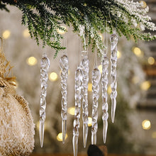 Charger l'image dans la galerie, 10pcs 13cm Christmas Ice Tree Hanging Fake Icicle Winter
