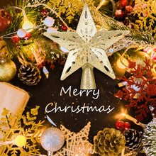 Charger l'image dans la galerie, Creative Christmas Tree Topper Star Lights 3D Top Light Projection Lamp Christmas Party Decoration for Home Rotation Projector
