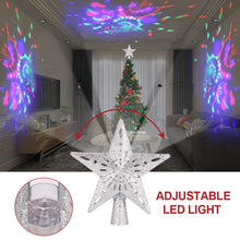 Charger l'image dans la galerie, Creative Christmas Tree Topper Star Lights 3D Top Light Projection Lamp Christmas Party Decoration for Home Rotation Projector
