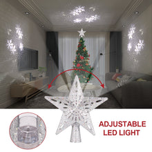 Charger l'image dans la galerie, Creative Christmas Tree Topper Star Lights 3D Top Light Projection Lamp Christmas Party Decoration for Home Rotation Projector
