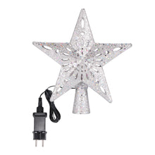 Charger l'image dans la galerie, Creative Christmas Tree Topper Star Lights 3D Top Light Projection Lamp Christmas Party Decoration for Home Rotation Projector
