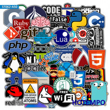 Charger l'image dans la galerie, 50pcs Programmer Java Geek Php Laptop Stickers
