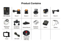 Charger l'image dans la galerie, EKEN H9R H9 Action Camera Ultra HD 4K 30fps WiFi 2.0-inch 170D Underwater Waterproof
