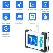 Charger l'image dans la galerie, CO2 Meter Tester for Carbon Dioxide Air Quality DetectorRechargeable Battery Portable
