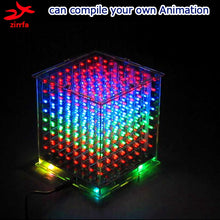 Charger l'image dans la galerie, diy electronic  3D multicolor led light cubeeds kit with Excellent animations 3D8 8x8x8
